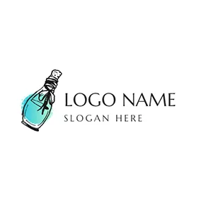 Accessory Logo Green and Black Perfume Bottle logo design