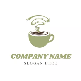 咖啡Logo Green Cup and Chocolate Coffee logo design