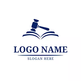 Anwaltskanzlei Logo Hammer Law Book and Lawyer logo design