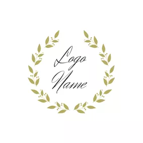 Holiday & Special Occasion Logo Leaf Decoration and Free Script Font logo design