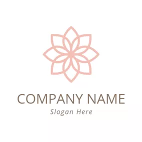 環境ロゴ Light Pink Flower logo design