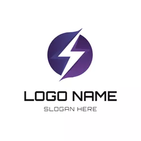 Flash Logo Lightning and Electric Ball logo design