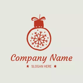 Holiday & Special Occasion Logo Likable Lamp and Snowflake logo design