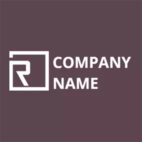 Shape Logo Maroon and White Letter R logo design