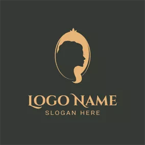 Elegant Logo Mirror and Beautiful Hair Mode logo design