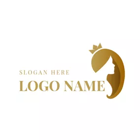 Princess Logo Mode and Long Hair logo design