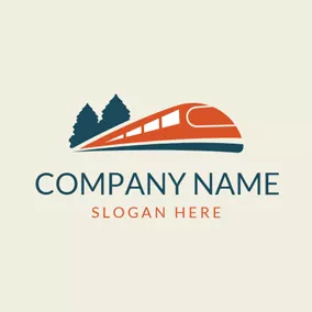 快遞logo Modern High Speed Train logo design