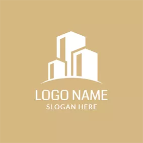 Logotipo De Empresa Modern White Skyscraper logo design