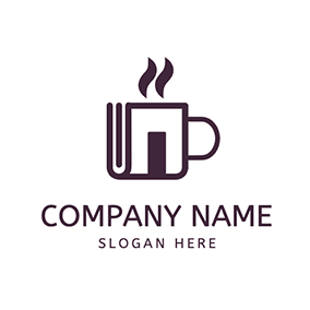 學習logo Notebook Coffee Book logo design