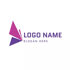 Accessory Logo Paper Folding and Purple Butterfly logo design