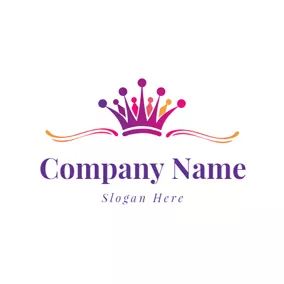 Colorful Logo Pattern Gradient Colorful Crown logo design