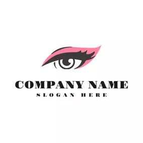 ファッションブランドロゴ Pink Eye Shadow and Beautiful Eye logo design