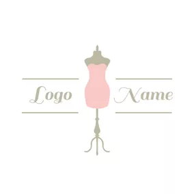 Elegant Logo Pretty Pink Formal Dress logo design