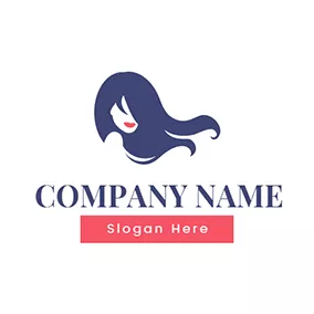 Elegant Logo Purple Long Hair Mode logo design