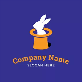 妖精ロゴ Rabbit and Magic Hat logo design