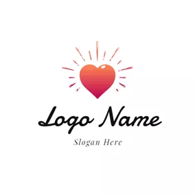 Holiday & Special Occasion Logo Radiance and Love Heart logo design