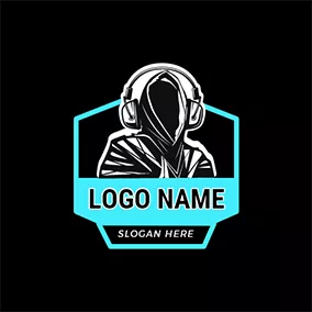 Cool Logo Rapper Hooded Man logo design