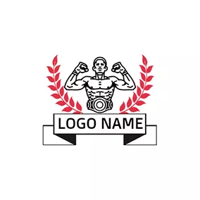 Logótipo De Campeão Red Branch and Boxing Champion logo design