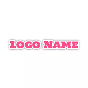 Twitter Logo Regular Wide Pink Cool Text logo design