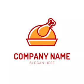 カレーのロゴ Service Plate and Turkey logo design