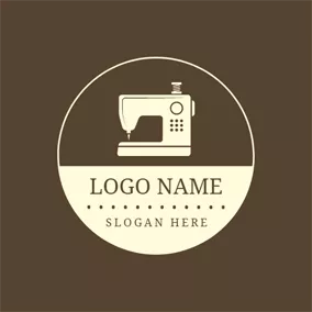 服裝logo Sewing Machine and Clothing Brand logo design
