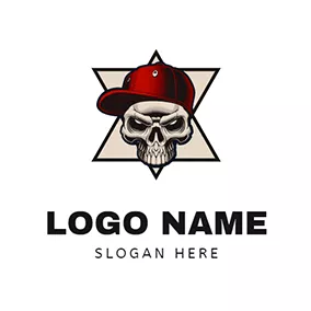 骷髏Logo Shape Hat Skull Streetwear logo design