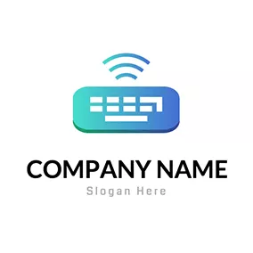 Connected Logo Signal and Keyboard logo design