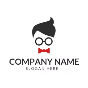 Barber Logo Simple and Cute Man Head logo design