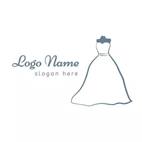 Apparel Logo Simple and Elegant Wedding Dress logo design