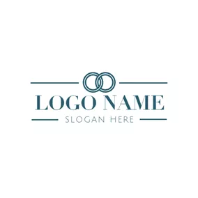 Bridal Logo Simple and Twined Rings logo design