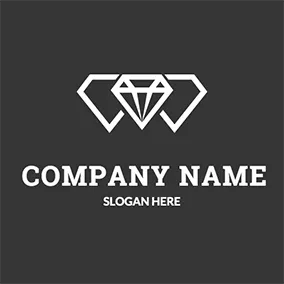 Logo En Diamant Simple Diamond and Shape logo design