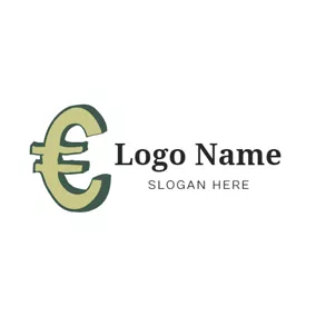 Bill Logo Simple Dimensional Euro Symbol logo design