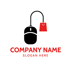 ネズミロゴ Simple Mouse Bag Online Shopping logo design