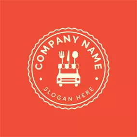 Iron Logo Simple Tableware and Food Truck logo design
