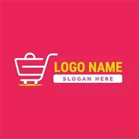 Logótipo De Compras Simple Trolley Shopping Wholesale logo design