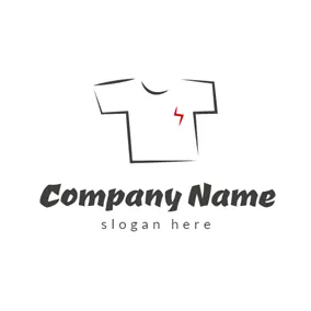 ファッションロゴ Simple White T Shirt logo design
