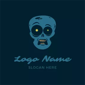 Festival Logo Skull Head and Zombie logo design