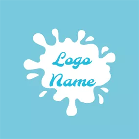 Art Logo Splash Pure Milk Pattern logo design