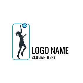 選挙運動　ロゴ Sportswoman and Netball Icon logo design