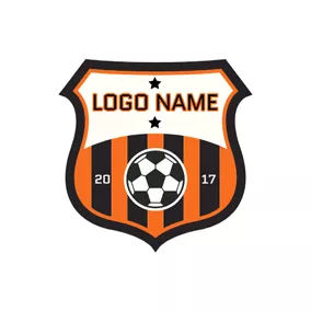 Übung Logo Star Soccer Ball Badge logo design