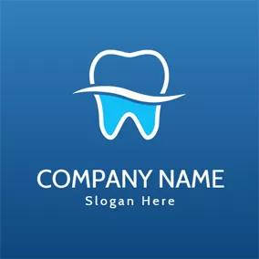 歯医者のロゴ Strong White Teeth logo design