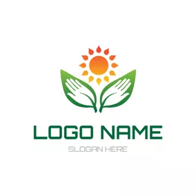 Floral Logo Sun Flower and Nature Leaf logo design