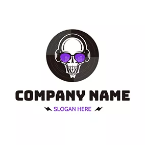 骷髏Logo Techno Skull Sunglass logo design