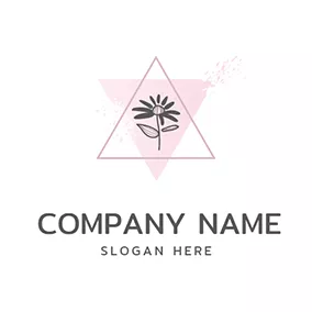 Beauty Logo Triangle and Daisy logo design