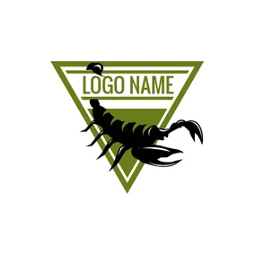 Dangerous Logo Triangle and Scorpion Icon logo design