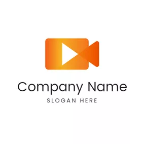 Movie Logo Triangle and Video Camera logo design
