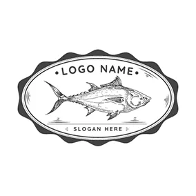 Seafood Logo Tuna Banner logo design