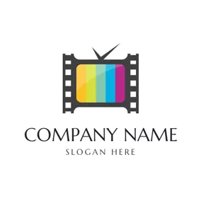 虹ロゴ Tv and Media Icon logo design