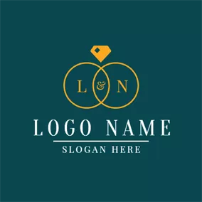 Holiday & Special Occasion Logo Twined Rings and Wedding logo design