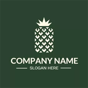 鳳梨 Logo Unique and Abstract Pineapple Symbol logo design